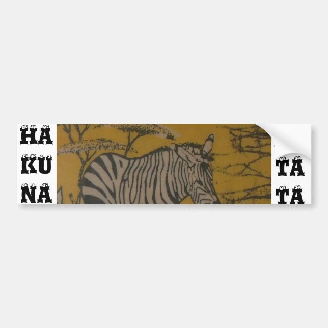 Pegatina Para Coche Imagen del Personalizar Safari Africano de Hakuna  (Frente)