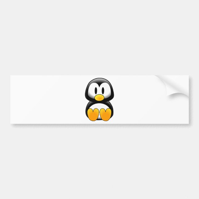 Pegatina Para Coche Imagen del tux del pingüino (Frente)