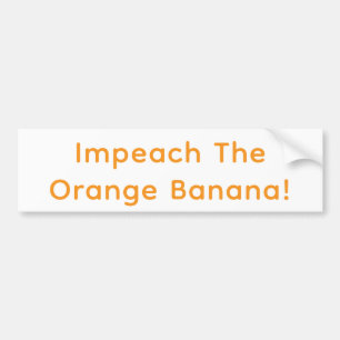 Pegatina Para Coche Impeach El Plátano Naranja Hankamer Artjunkhaus Di