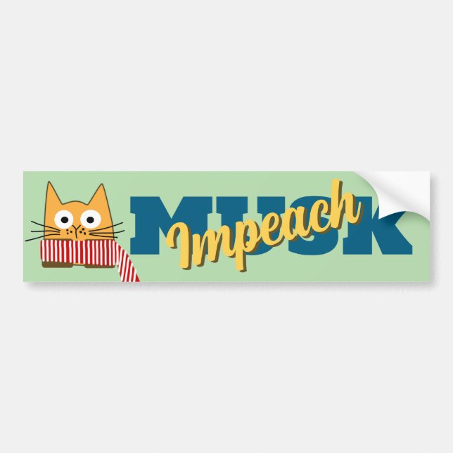 Pegatina Para Coche Impeach Musk (Frente)