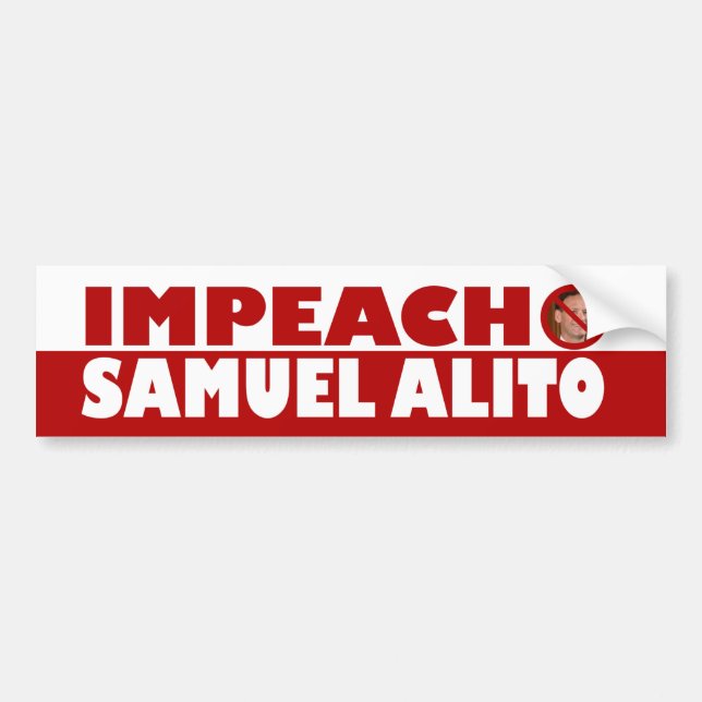 Pegatina Para Coche Impeach Samuel Alito (Frente)