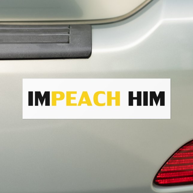 Pegatina Para Coche Impelémoslo ahora, #impeachhim, parachoque blanco  (en coche)