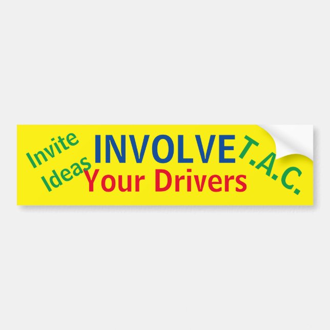 Pegatina Para Coche Implique su muestra de los conductores… (Frente)