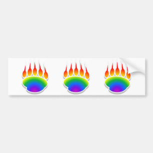 Pegatina Para Coche Impresión de la hoja del oso arcoiris