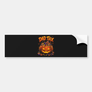 Pegatina Para Coche Impuesto de Papá Divertido Calabaza de Halloween