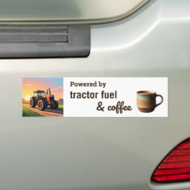 Pegatina Para Coche Impulsado Por El Humor Agrícola Del Café De Combus