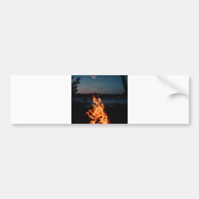 Pegatina Para Coche incendio nocturno (Frente)