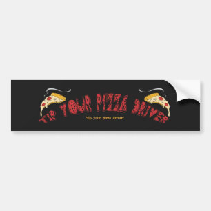 Pegatina Para Coche Incline su conductor de la pizza