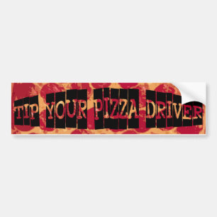Pegatina Para Coche Incline su conductor de la pizza
