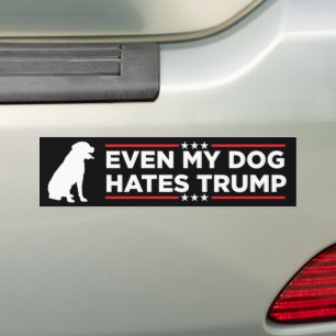 Pegatina Para Coche Incluso mi perro odia a Trump