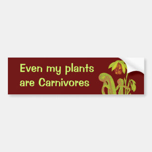 Pegatina Para Coche Incluso mis plantas son carnívoros
