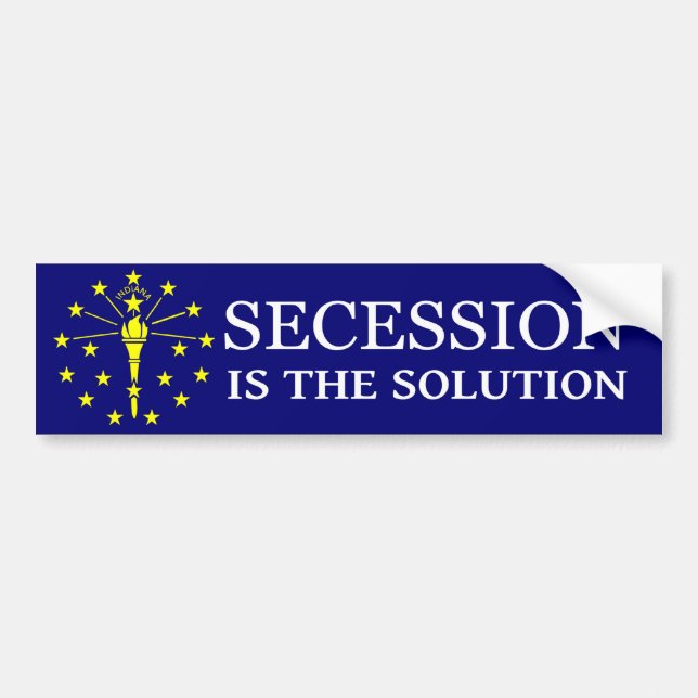 Pegatina Para Coche Indiana Secession Bumper Sticker (Frente)