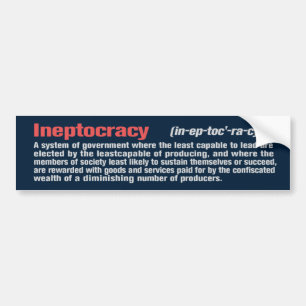 Pegatina Para Coche Ineptocracy