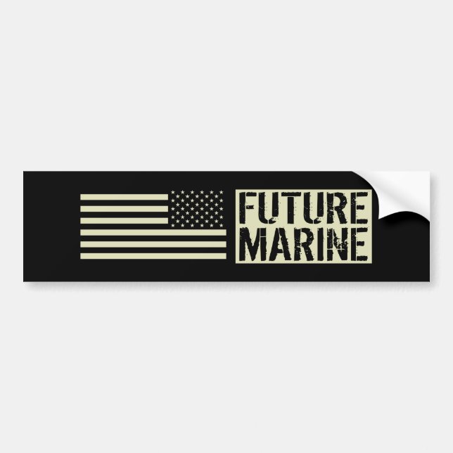 Pegatina Para Coche Infante de marina futuro (Frente)