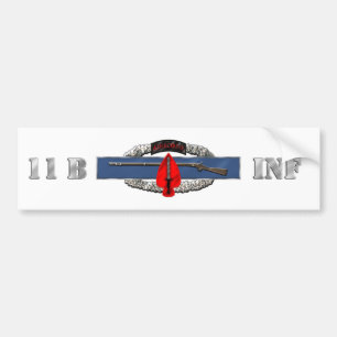 PEGATINA PARA COCHE INFANTERÍA 11B USASOC