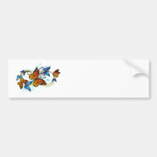 Pegatina Para Coche Infinidad de Mariposas Monarca