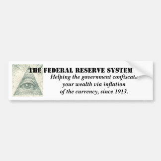 Pegatina Para Coche Inflación del sistema de Federal Reserve de la