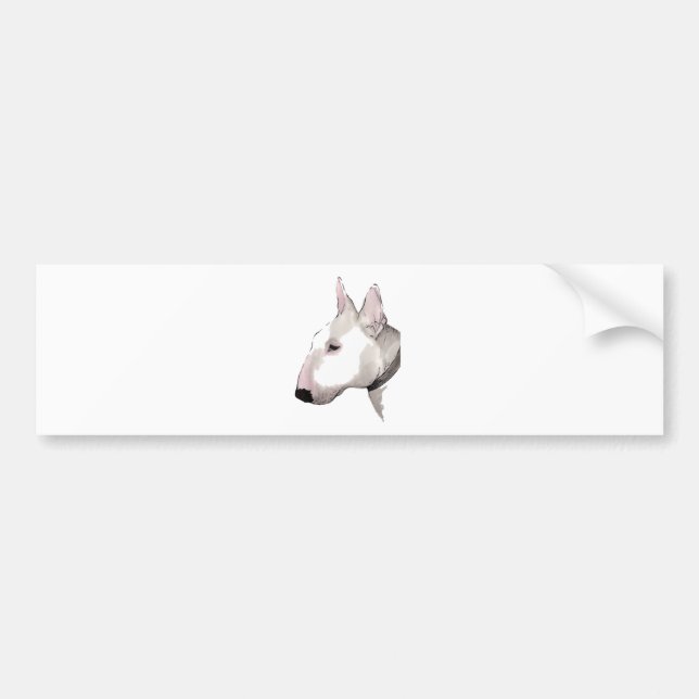 Pegatina Para Coche Inglés bull terrier (Frente)