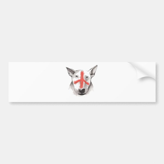 Pegatina Para Coche Inglés bull terrier Inglaterra (Frente)