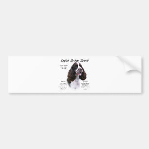Pegatina Para Coche Inglés Springer Spaniel (hígado) Diseño de histori