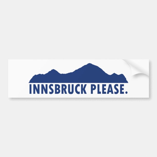 Pegatina Para Coche Innsbruck Austria Please (Frente)