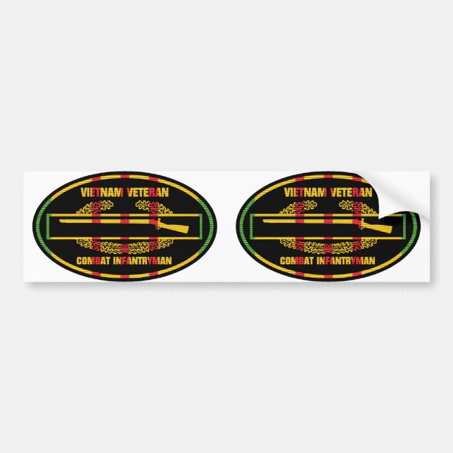 Pegatina Para Coche Insignia 2 del soldado de infantería del combate (Frente)