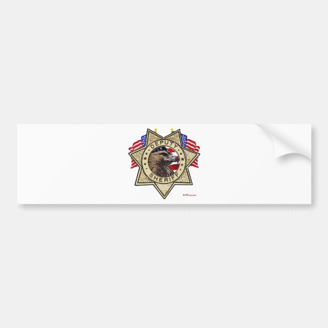 Pegatina Para Coche Insignia del ayudante del sheriff (Frente)