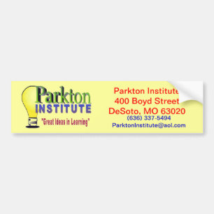PEGATINA PARA COCHE INSTITUTO DE PARKTON