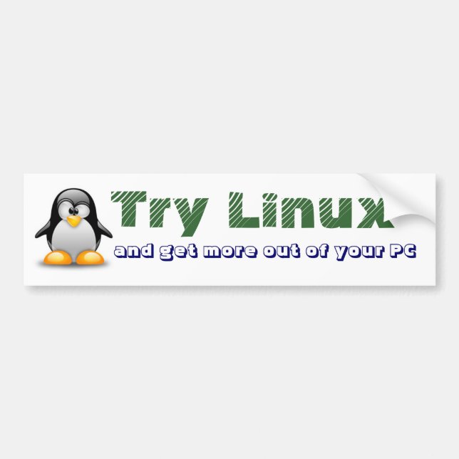 Pegatina Para Coche Intento Linux (Frente)