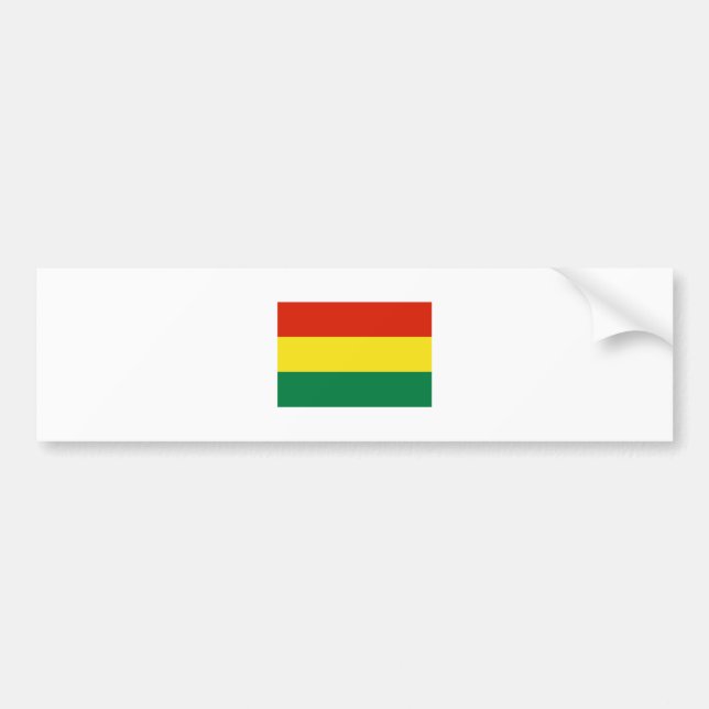 Pegatina Para Coche International de la BANDERA de Bolivia (Frente)