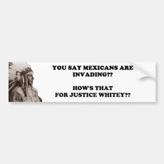 Pegatina Para Coche Invasión mexicana/justicia blanca