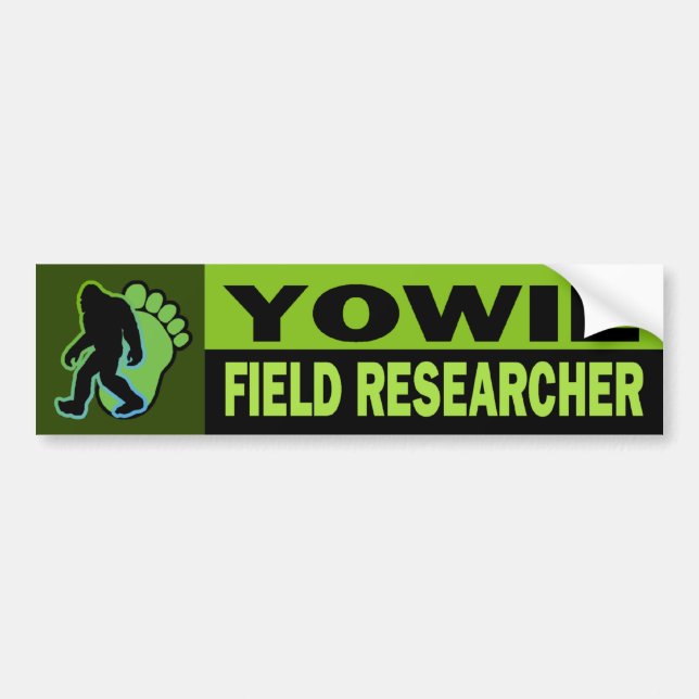 Pegatina Para Coche Investigador del campo de Yowie (Frente)