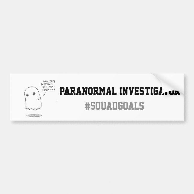 Pegatina Para Coche Investigador paranormal Bumpersticker (Frente)