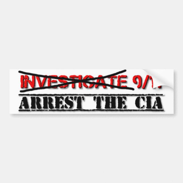 Pegatina Para Coche Investigue 9/11: Arreste la Cia (Frente)