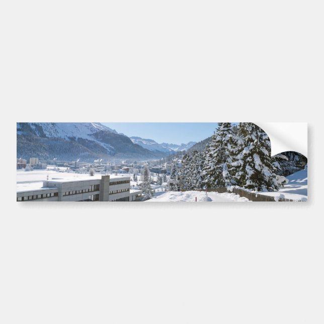Pegatina Para Coche Invierno en St. Moritz (Frente)