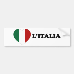 Pegatina Para Coche Io Amo Italia