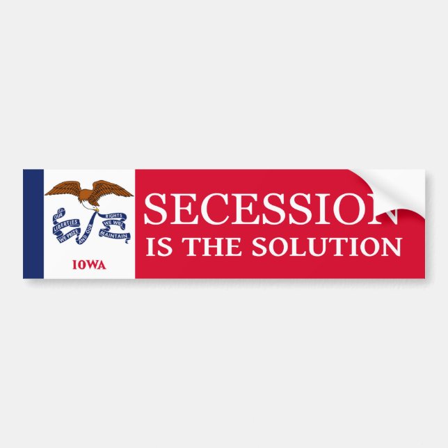 Pegatina Para Coche Iowa Secession Bumper Sticker (Frente)