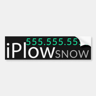 Pegatina Para Coche iPlow. Retirada de la nieve. Arado de la nieve