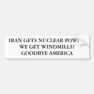 PEGATINA PARA COCHE ¿IRÁN CONSIGUE POWER.WE NUCLEAR CONSIGUE LOS