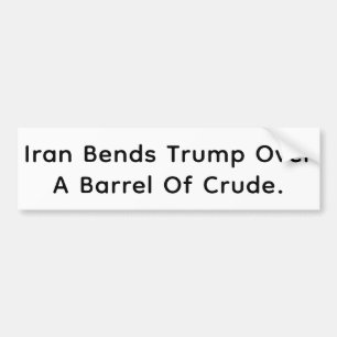 Pegatina Para Coche Irán Doblega a Trump Sobre un Barril Hankamer Artj