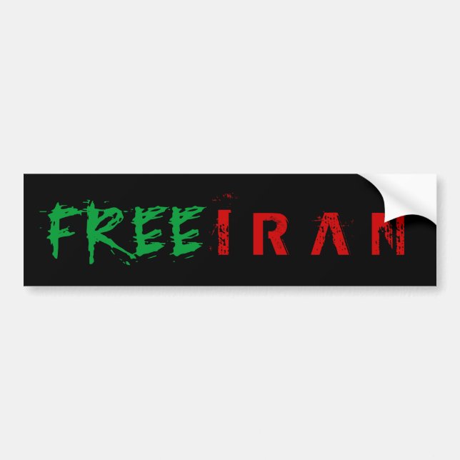 PEGATINA PARA COCHE IRÁN LIBRE (Frente)
