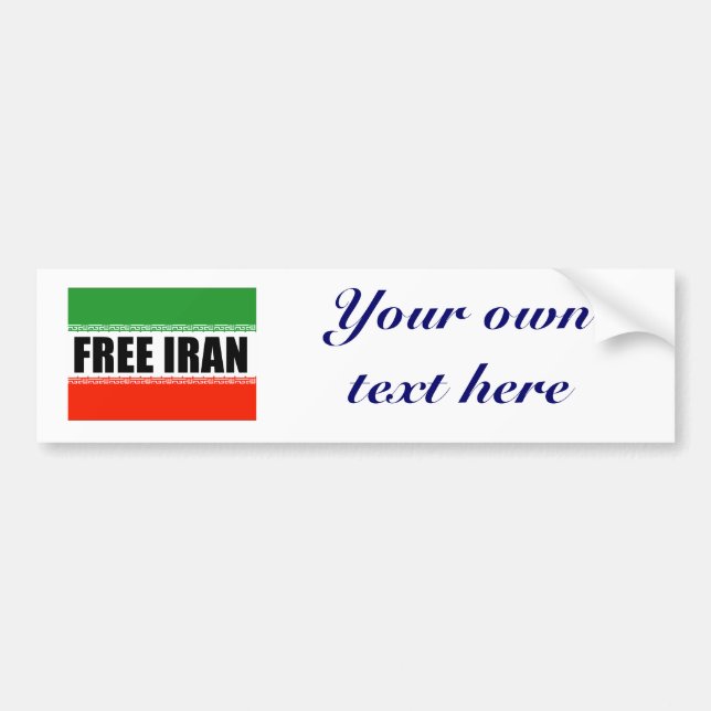 PEGATINA PARA COCHE IRÁN LIBRE (Frente)