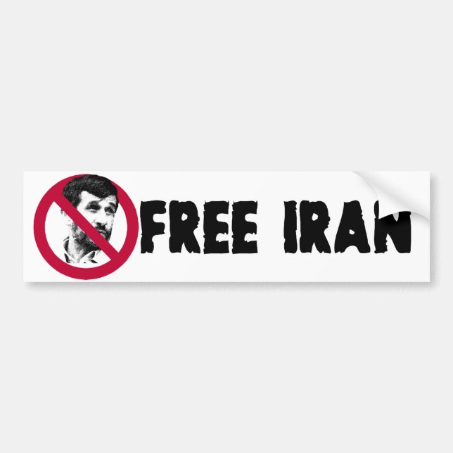 Pegatina Para Coche Irán libre - Ahmadinejad (Frente)