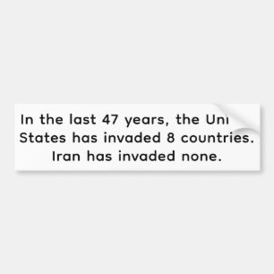 Pegatina Para Coche Irán No Ha Invadido a Nadie Hankamer Artjunkhaus P