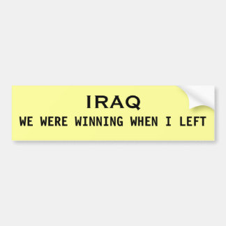 PEGATINA PARA COCHE IRAQ, GANÁBAMOS CUANDO ME FUI