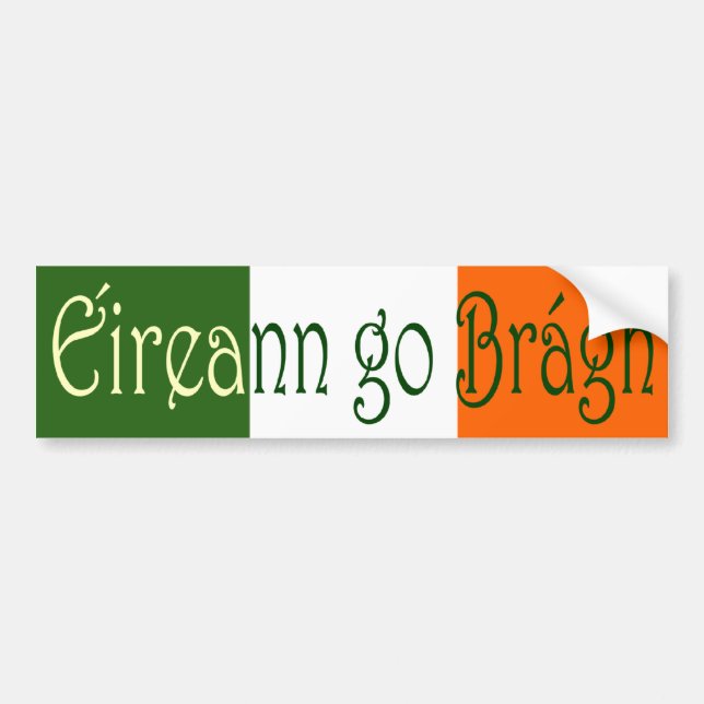Pegatina Para Coche ・ireann go BrÃgh (Irlanda para siempre) (Frente)