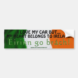 Pegatina Para Coche IRISH FLAG GIFT RANGE ~ Eirinn go brach!