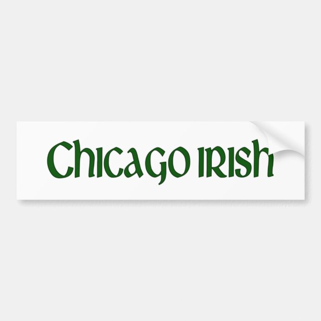 Pegatina Para Coche Irlandés de Chicago (Frente)