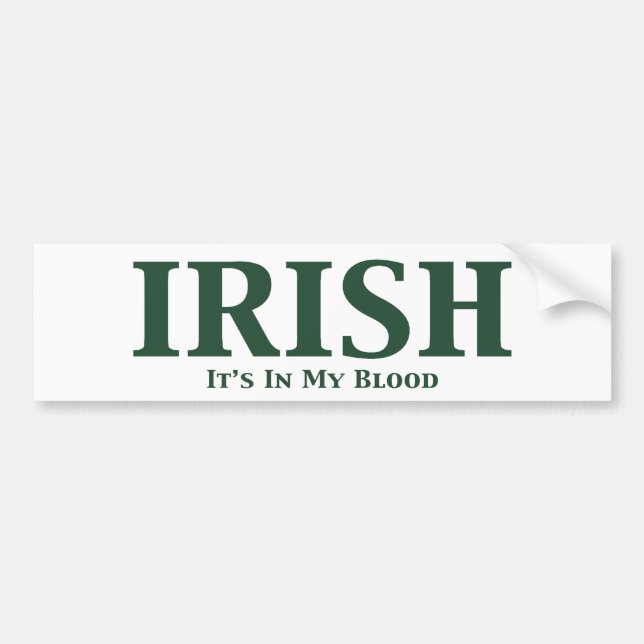 Pegatina Para Coche Irlandés sus adentro mis regalos de la sangre (Frente)