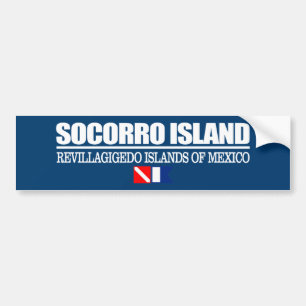 Pegatina Para Coche Isla de buceo Socorro (sq.)